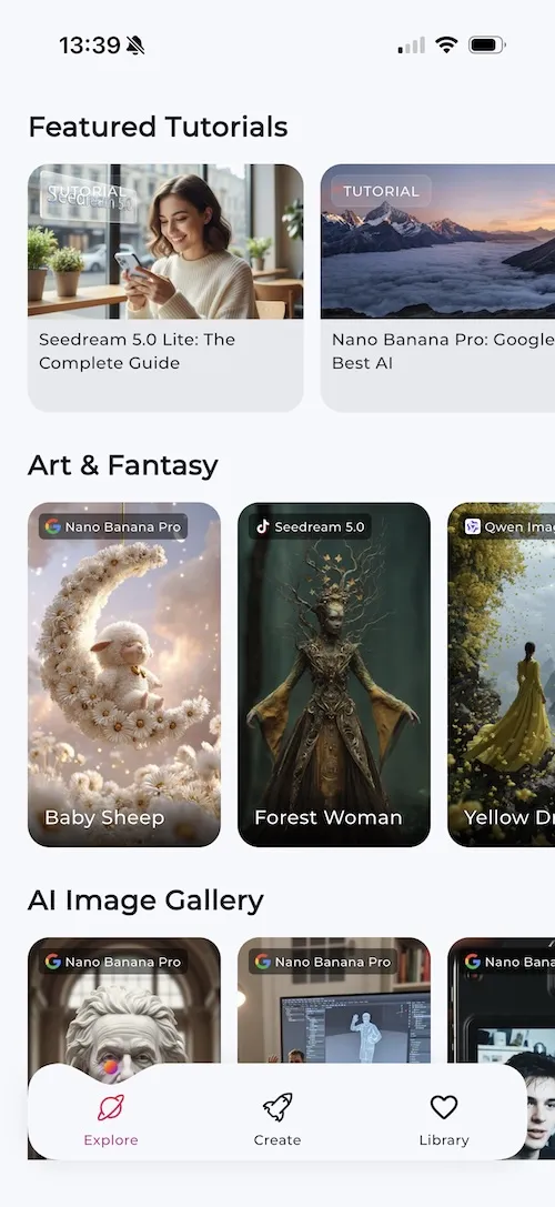 LUNA AI art generator creating a text to image artwork from a text prompt